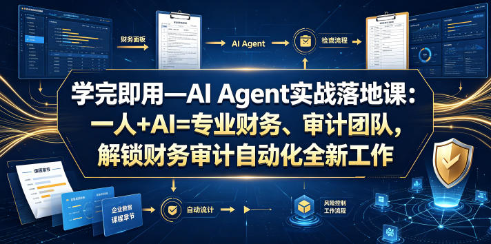 学完即用—AI Agent实战落地课：一人+AI=专业财务、审计团队，解锁财务审计自动化全新工作模式-阿牛笔记