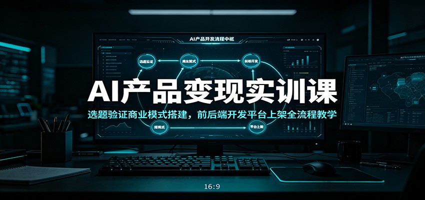 AI产品变现实训课：选题验证商业模式搭建，前后端开发平台上架全流程教学-阿牛笔记