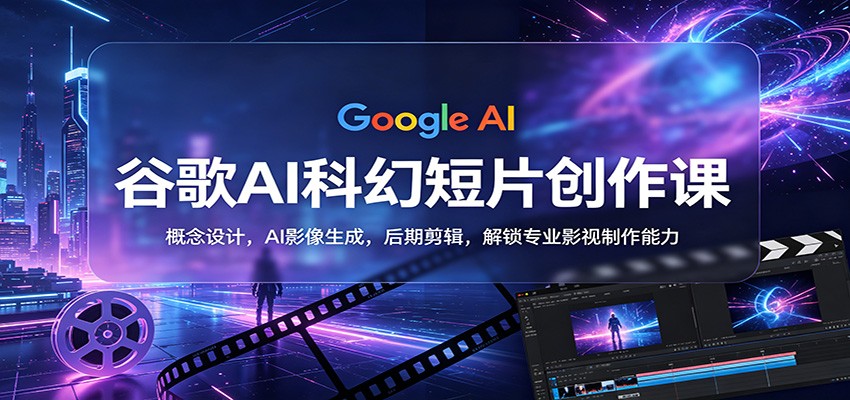 谷歌AI科幻短片创作课：概念设计，AI影像生成，后期剪辑，解锁专业影视制作能力-阿牛笔记