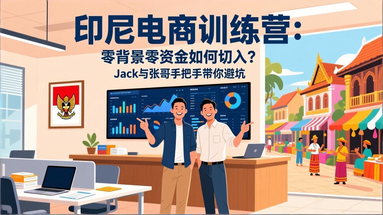 印尼电商训练营：零背景零资金如何切入？Jack与张哥手把手带你避坑-阿牛笔记