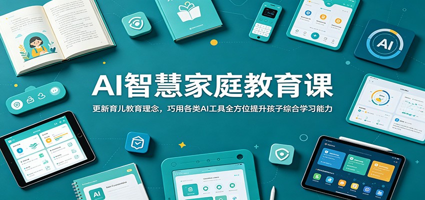 AI智慧家庭教育课:更新育儿教育理念,巧用各类AI工具全方位提升孩子综合学习能力-阿牛笔记