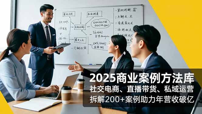 2025商业案例方法库,社交电商、直播带货、私域运营,拆解200+案例助力年营收破亿-阿牛笔记