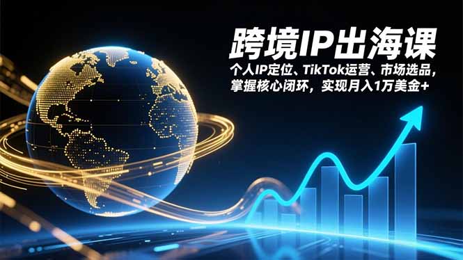 跨境IP出海课，个人IP定位、TikTok运营、市场选品，掌握核心闭环，实现月入1万美金+-阿牛笔记