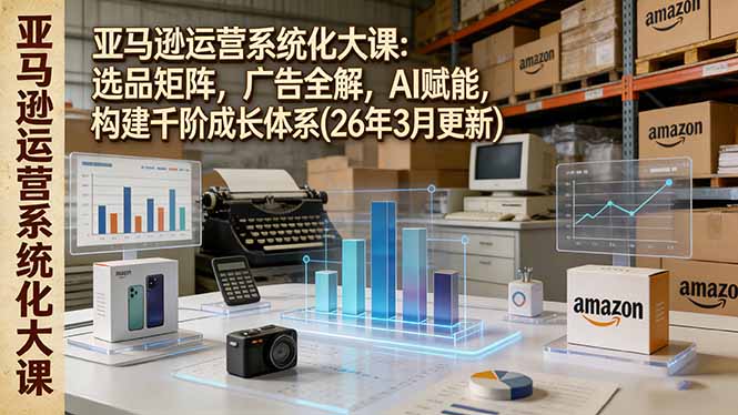 亚马逊运营系统化大课：选品矩阵，广告全解，AI赋能，构建千阶成长体系(26年3月更新-阿牛笔记