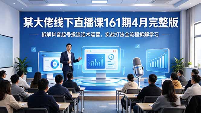某大佬线下直播课161期4月完整版，拆解抖音起号投流话术运营，实战打法全流程拆解学习-阿牛笔记