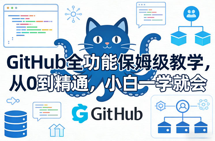 GitHub全功能保姆级教学，从0到精通，小白一学就会-阿牛笔记