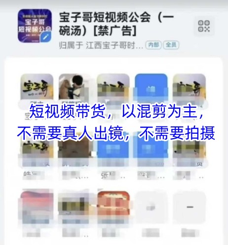 宝子哥头部团队短视频带货，以混剪为主，不需要真人出镜，不需要拍摄【更新12月】-阿牛笔记