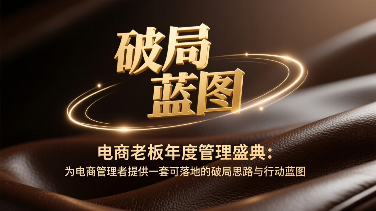 电商老板年度管理盛典：为电商管理者提供一套可落地的破局思路与行动蓝图-阿牛笔记