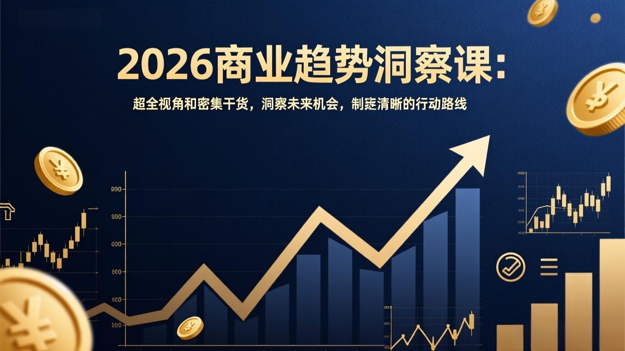 2026商业趋势洞察课：超全视角和密集干货，洞察未来机会，制定清晰的行动路线-阿牛笔记