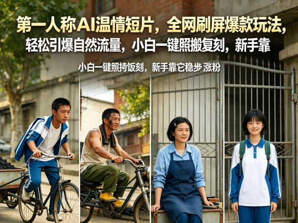 第一人称AI温情短片，全网刷屏爆款玩法，轻松引爆自然流量，小白一键照搬复刻，新手靠它稳步涨粉-阿牛笔记