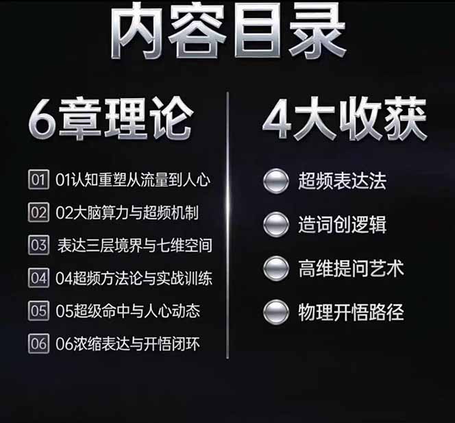 马大个高维表达全套实战课,跳出普通口才教学,大脑超频训练打造原创思想IP体系-阿牛笔记