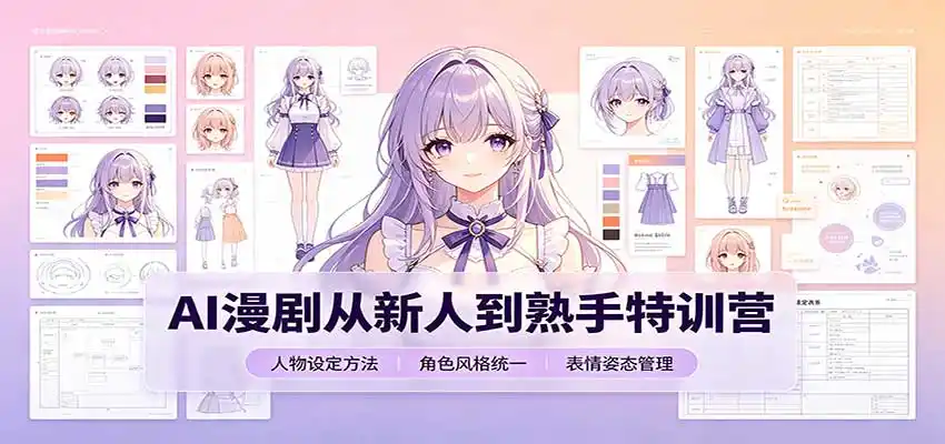 AI漫剧从新人到熟手特训营：剧本分镜创作，提示词模板，人物设定与工具资源-阿牛笔记