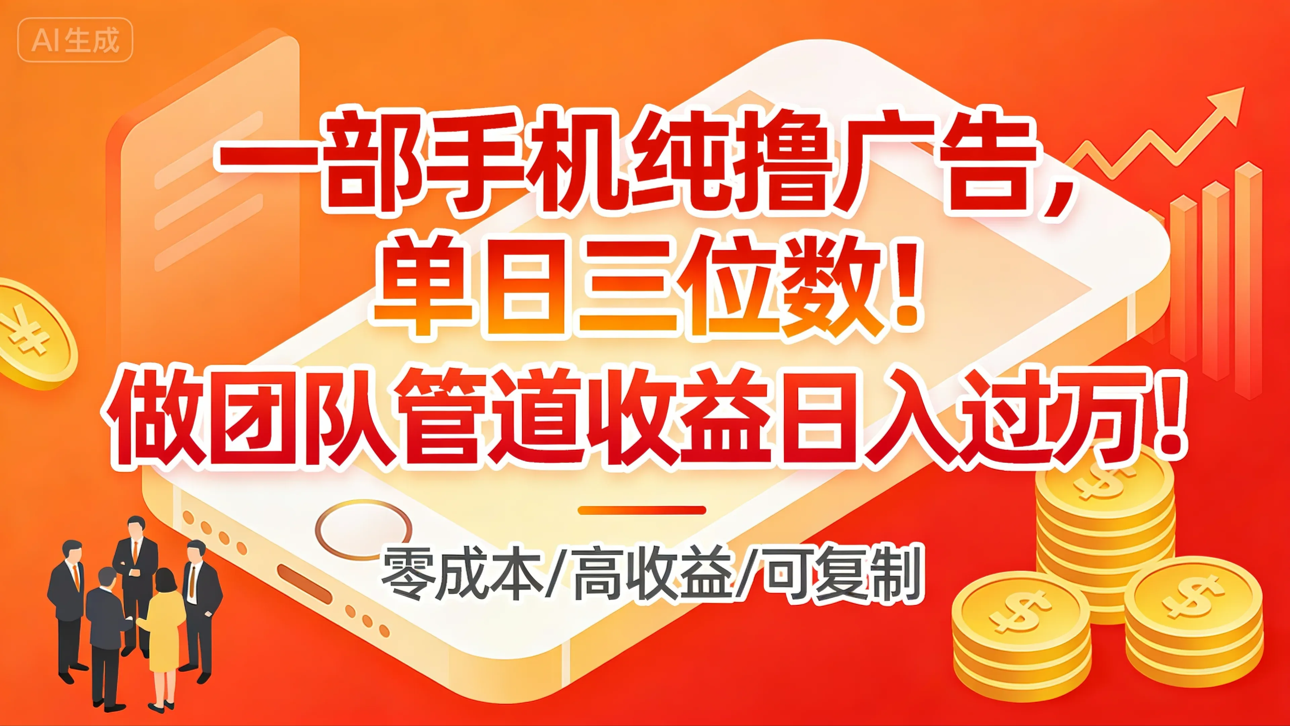 一部手机纯撸广告，单日三位数！做团队管道收益日入过万！-阿牛笔记