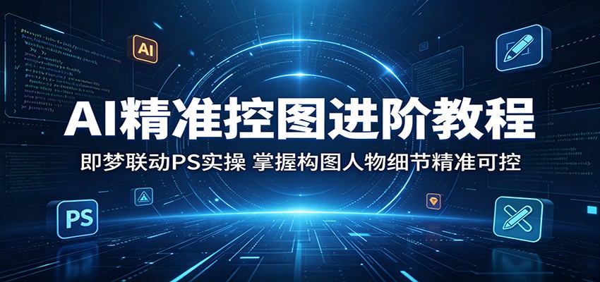 AI精准控图进阶教程：即梦联动PS实操，掌握构图人物细节精准可控-阿牛笔记
