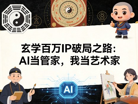 玄学百万IP破局之路：AI当管家，我当艺术家-阿牛笔记