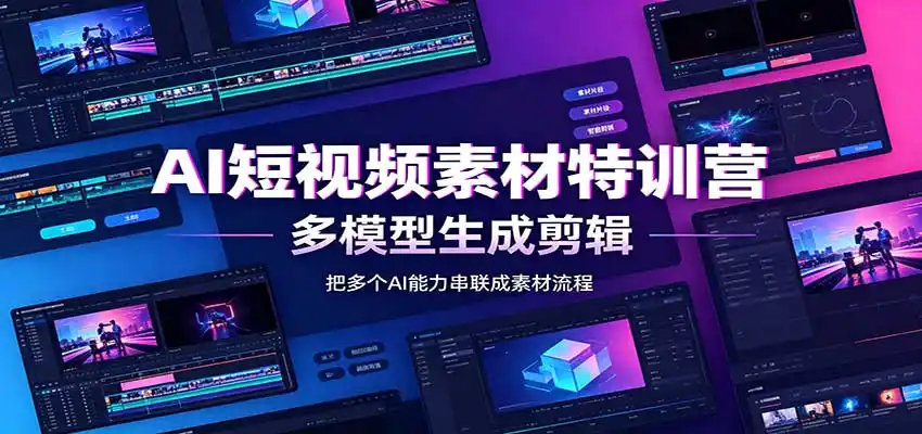 AI短视频素材特训营:Codex本地部署实操,多模型生成剪辑,爆量素材挖掘教学-阿牛笔记