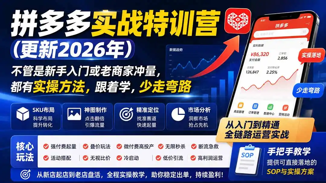 拼多多实战特训营(更新0920 拼多多实战特训营(更新0920