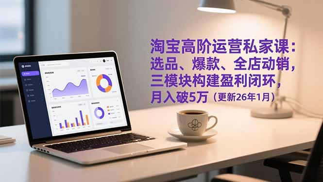 淘宝高阶运营私家课：选品、爆款、全店动销，三模块构建盈利闭环，月入破5万(更新26年1月-阿牛笔记