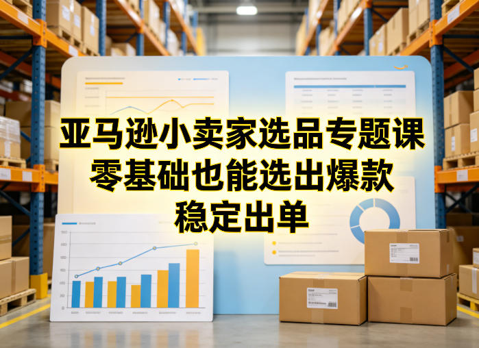 亚马逊小卖家选品专题课，零基础也能选出爆款，稳定出单-阿牛笔记