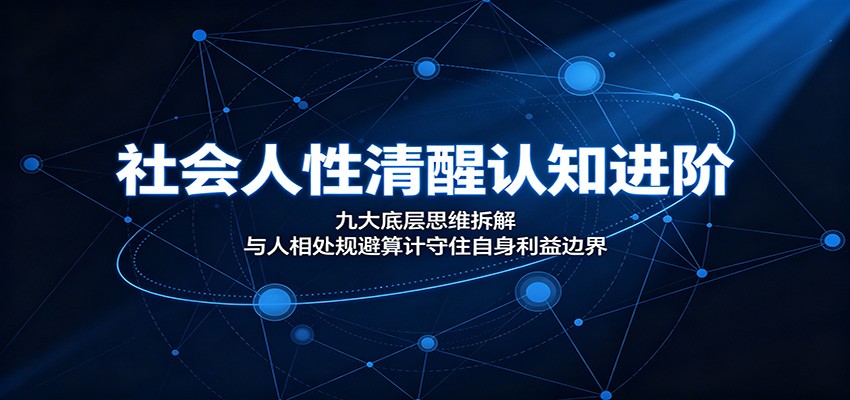 社会人性清醒认知进阶:九大底层思维拆解,与人相处规避算计守住自身利益边界-阿牛笔记