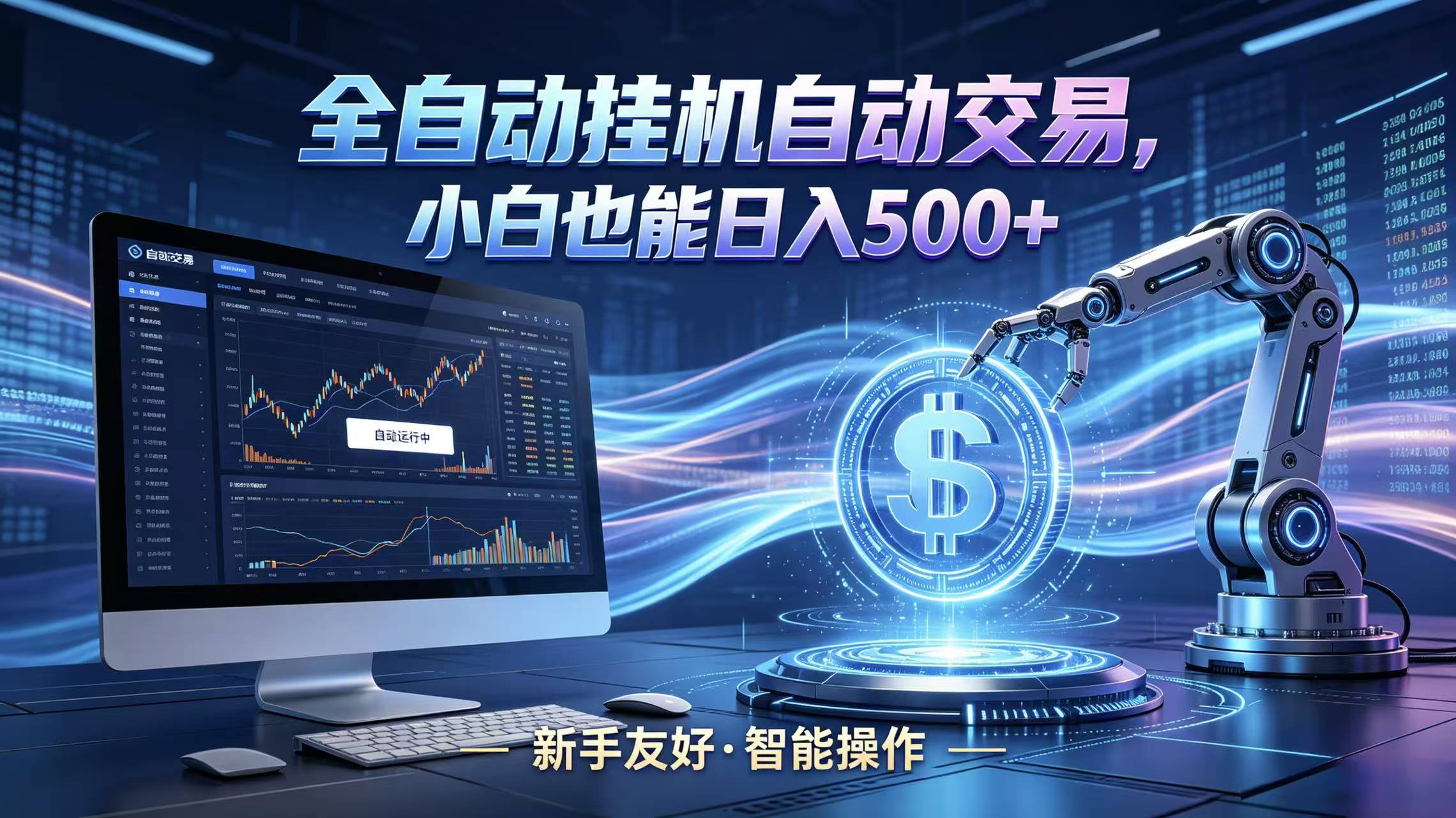 全新智能化交易助手，傻瓜式操作，小白也能快速上手，轻松实现日入500+-阿牛笔记