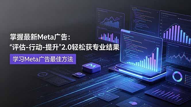 掌握最新的Meta广告，通过“评估-行动-提升”2.0版本轻松获得专业级结果。学习目前学习Meta广告的最佳方法-阿牛笔记