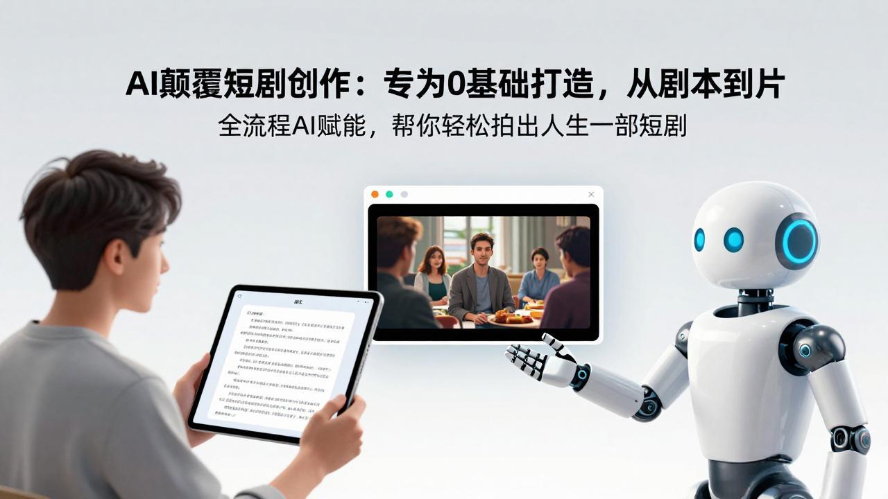 AI颠覆短剧创作：专为0基础打造，从剧本到成片全流程AI赋能，帮你轻松拍出人生第一部短剧-阿牛笔记