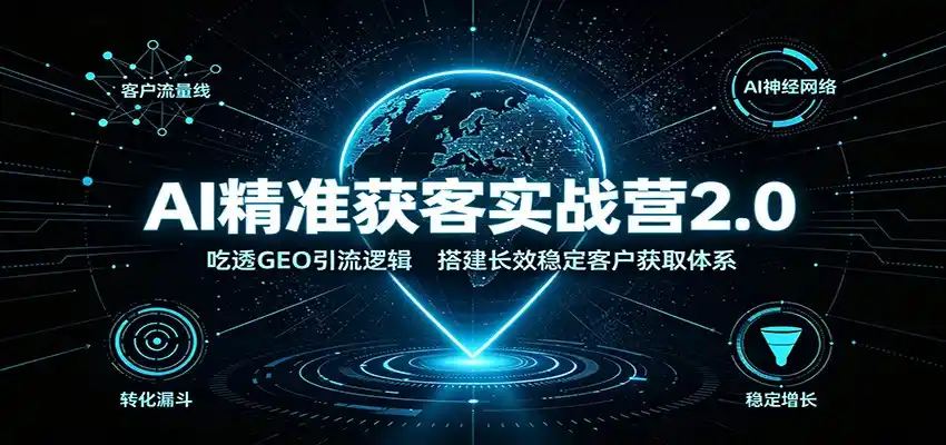AI精准获客实战营2.0：吃透GEO引流逻辑，搭建长效稳定客户获取体系-阿牛笔记