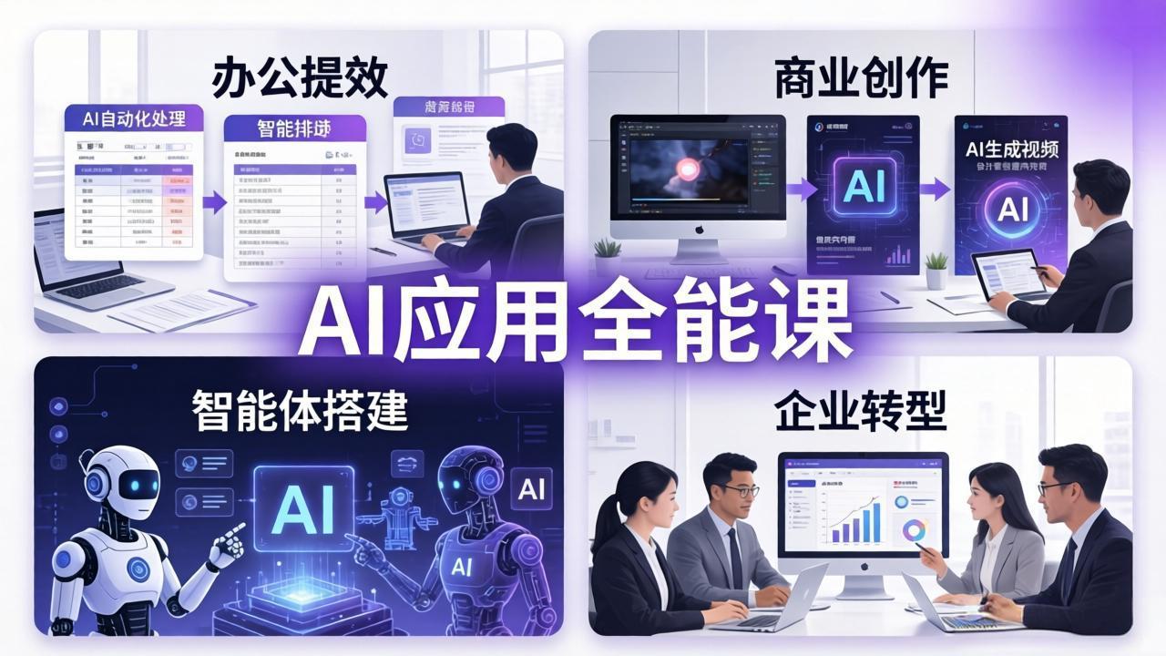 AIGC 应用师全能课-更新：办公提效、商业创作、智能体搭建、企业转型，一站式学会AI应用-阿牛笔记