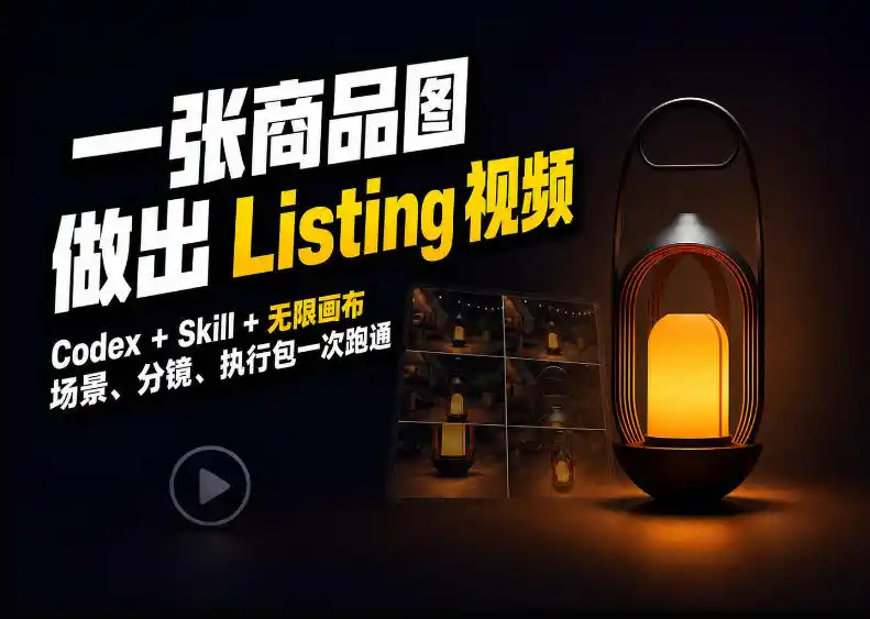 Codex+无限画布，把一张商品图变成可执行的Amazon Listing视频-阿牛笔记