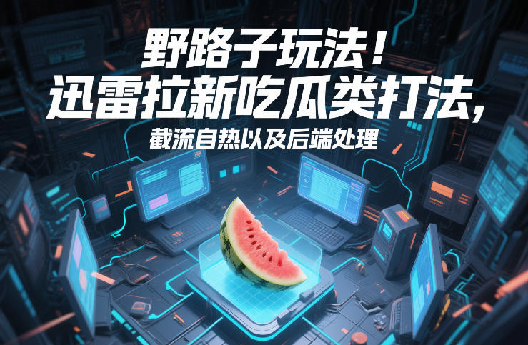 野路子玩法！迅雷拉新吃瓜类打法，截流自热以及后端处理-阿牛笔记