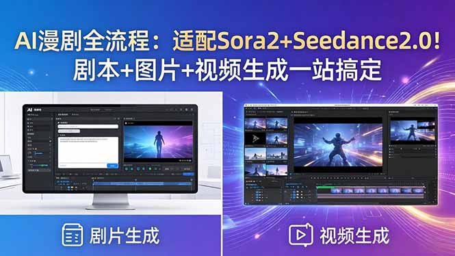 AI漫剧全流程：适配Sora2+Seedance2.0！剧本+图片+视频生成一站搞定-阿牛笔记