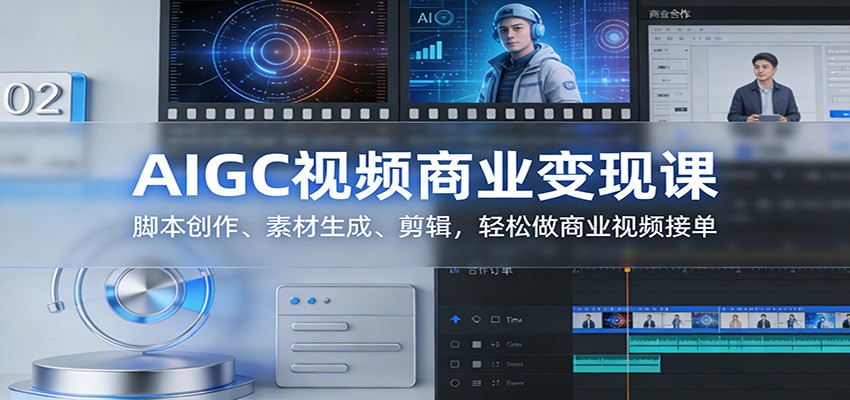 AIGC视频商业变现课：脚本创作、素材生成、剪辑，轻松做商业视频接单-阿牛笔记