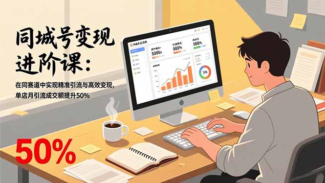 同城号变现进阶课：在同城赛道中实现精准引流与高效变现，单店月引流成交额提升50%-阿牛笔记