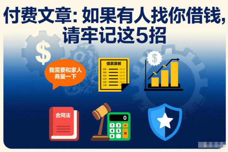 付费文章：如果有人找你借钱，请牢记这5招-阿牛笔记