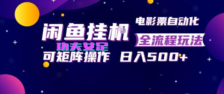 闲鱼挂G卖电影票自动全流程玩法,可矩阵操作,轻松日入500+【揭秘】-阿牛笔记