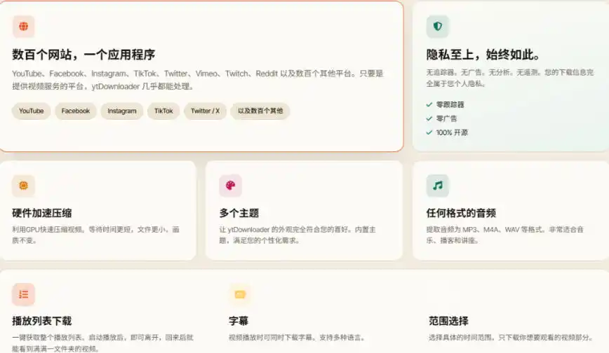 YouTube、B站超100+平台视频免费下载，超级好用，多平台免费开源热门视频下载器ytDownloader-阿牛笔记