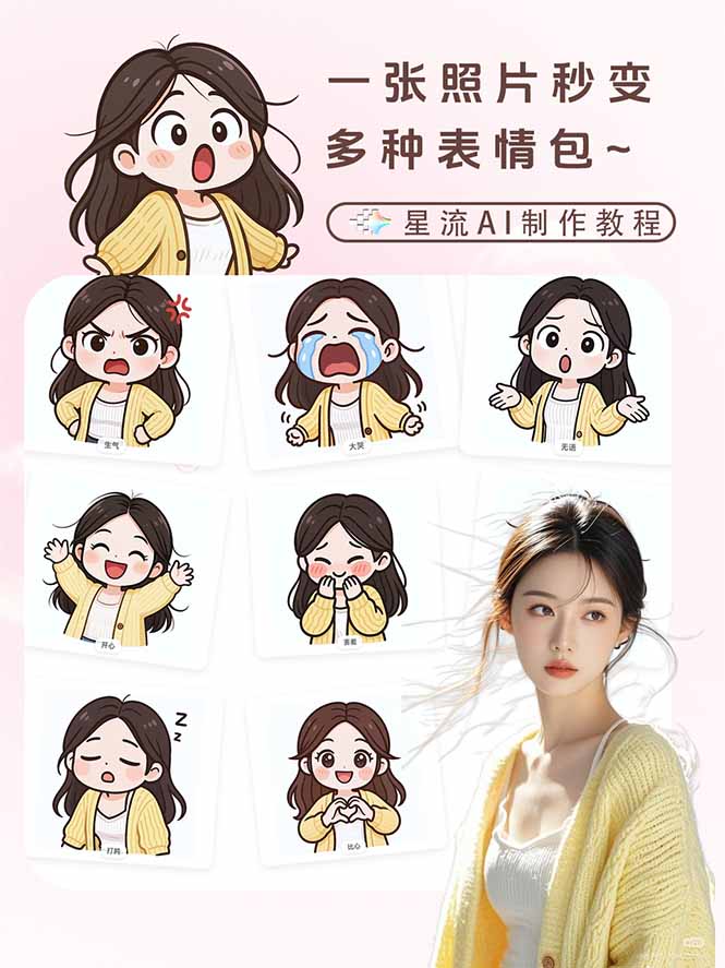 一张照片秒变N种专属表情包，三步搞定可爱搞怪治愈风，从此斗图聊天不再到处存别人图-阿牛笔记