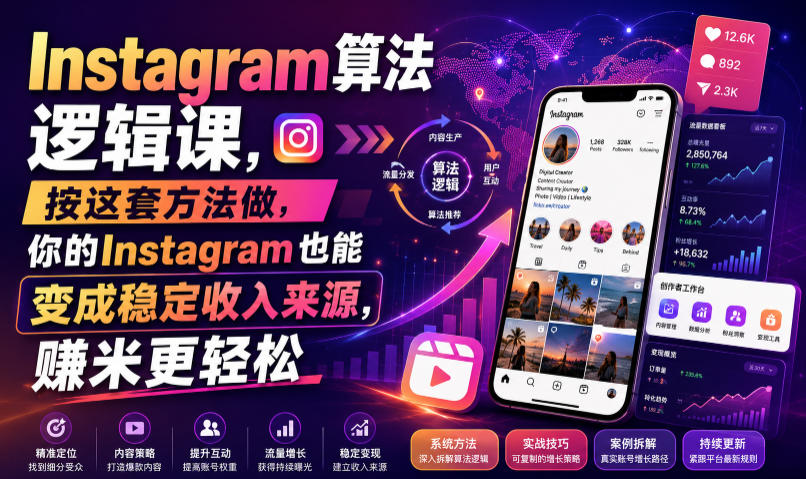 Instagram算法逻辑课，按这套方法做，你的Instagram也能变成稳定收入来源，賺米更轻松【原创双语字幕】-阿牛笔记