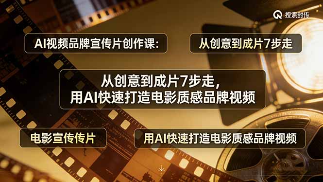 AI视频品牌宣传片创作课：从创意到成片7步走，用AI快速打造电影质感品牌视频-阿牛笔记
