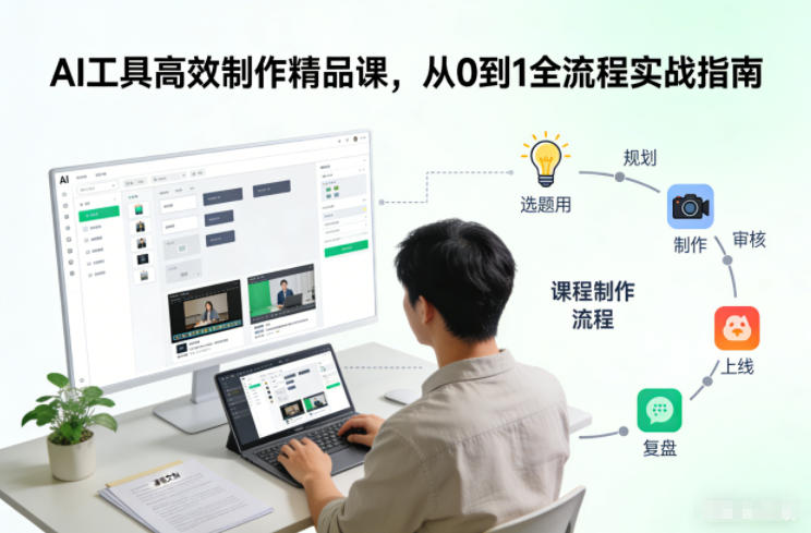 AI工具高效制作精品课，从0到1全流程实战指南-阿牛笔记