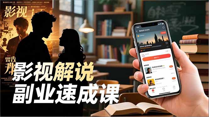 Tk影视解说副业速成课，软件安装、全流程实操、爆款预设，新手两周变现-阿牛笔记