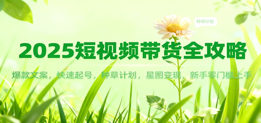 2025短视频带货全攻略:爆款文案,快速起号,种草计划,星图变现,新手零门槛上手-阿牛笔记