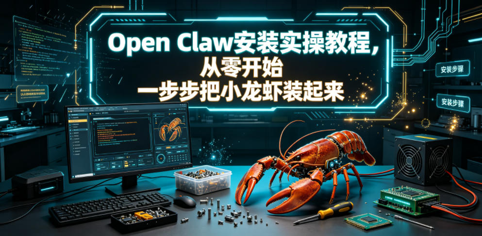 Open Claw安装实操教程，从零开始一步步一步步把小龙虾装起来-阿牛笔记