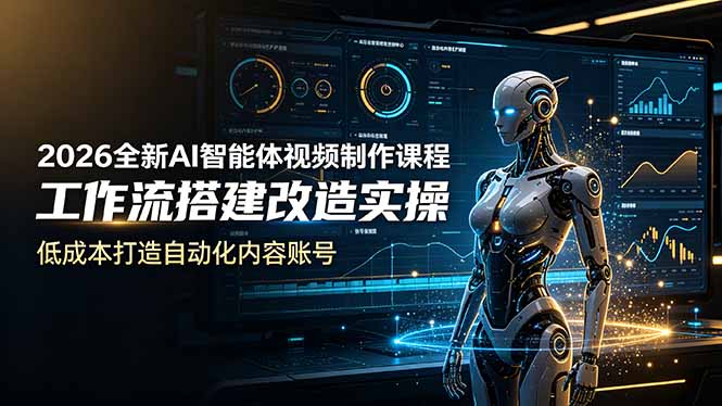 2026全新AI Codex智能体视频制作课程,工作流搭建改造实操,低成本打造自动化内容账号-阿牛笔记