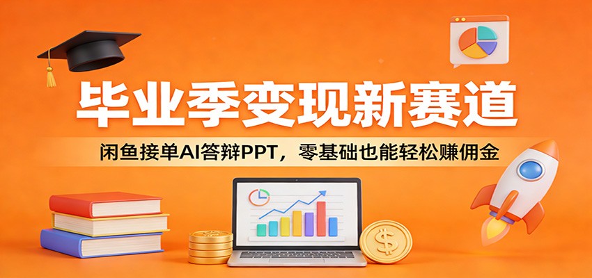 毕业季变现新赛道：闲鱼接单AI答辩PPT，零基础也能轻松赚佣金-阿牛笔记