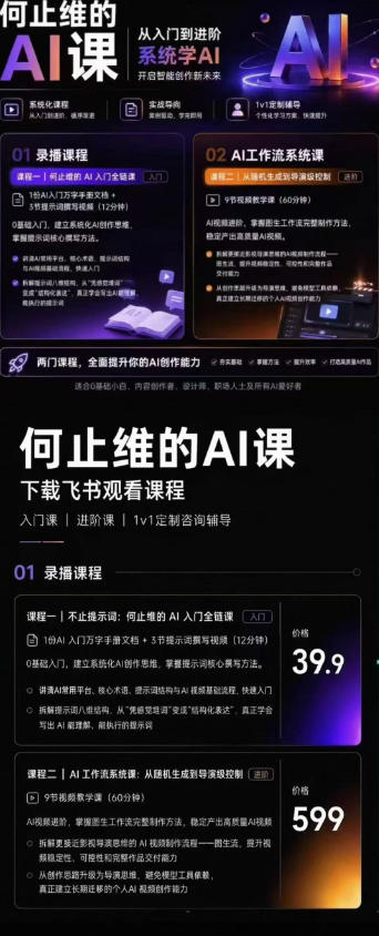 AI创作全链路实战教程｜万字手册·提示词拆解·9节工作流课，打造稳定高质量AI视频作品-阿牛笔记