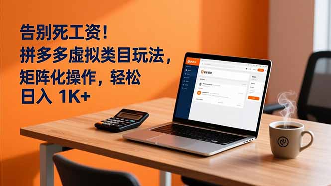 告别死工资！拼多多虚拟类目玩法，矩阵化操作，轻松日入 1K+-阿牛笔记