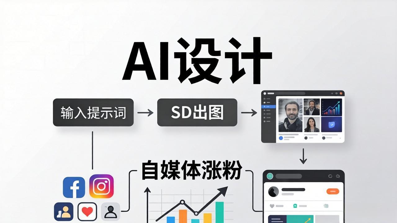 人人都是AI设计师：SD出图+自媒体涨粉一站教学，告别图文素材焦虑，AI设计让你轻松避开内卷-阿牛笔记
