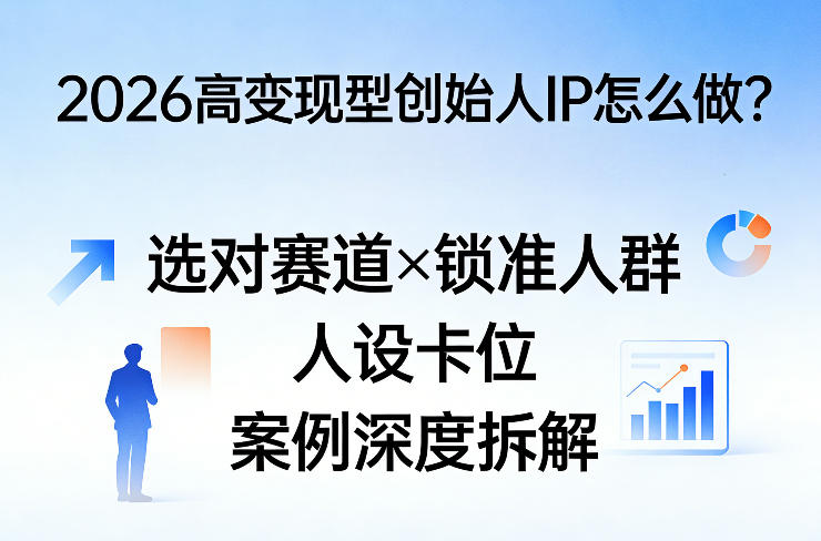 2026高变现型创始人IP怎么做？选对赛道×锁准人群×人设卡位×案例深度拆解-阿牛笔记